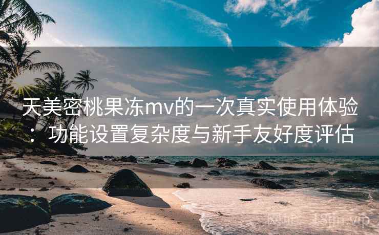天美密桃果冻mv的一次真实使用体验：功能设置复杂度与新手友好度评估