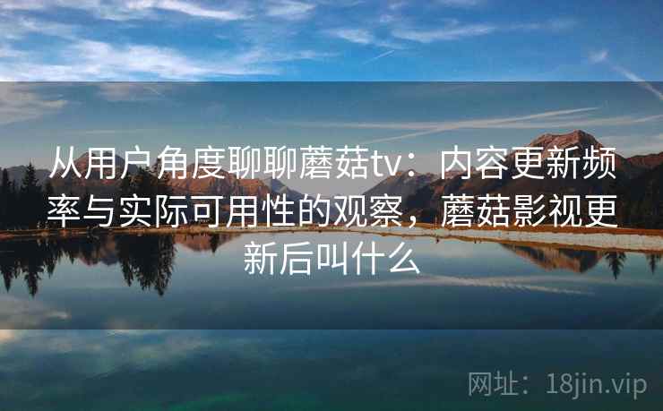 从用户角度聊聊蘑菇tv：内容更新频率与实际可用性的观察，蘑菇影视更新后叫什么