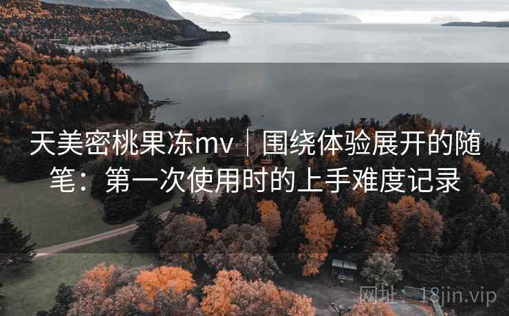 天美密桃果冻mv｜围绕体验展开的随笔：第一次使用时的上手难度记录