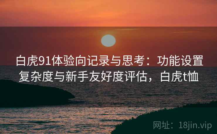 白虎91体验向记录与思考：功能设置复杂度与新手友好度评估，白虎t恤