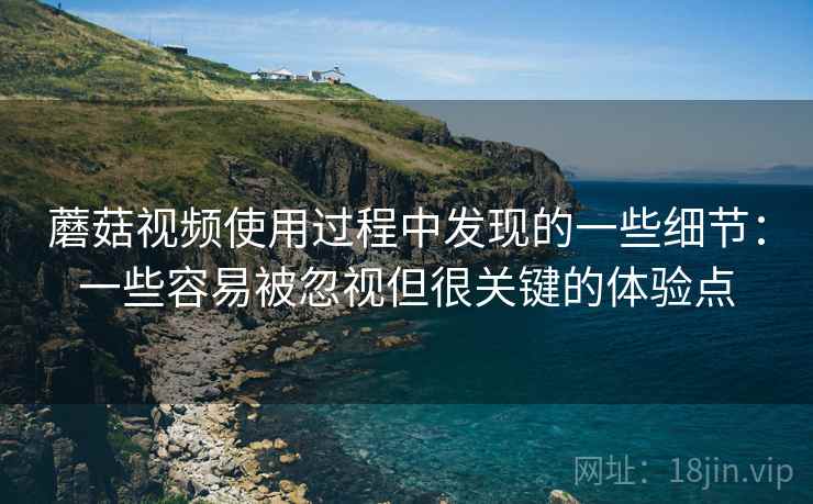 蘑菇视频使用过程中发现的一些细节:一些容易被忽视但很关键的体验点 蘑菇视频使用过程中发现的一些细节:一些容易被忽视但很关键的体验点